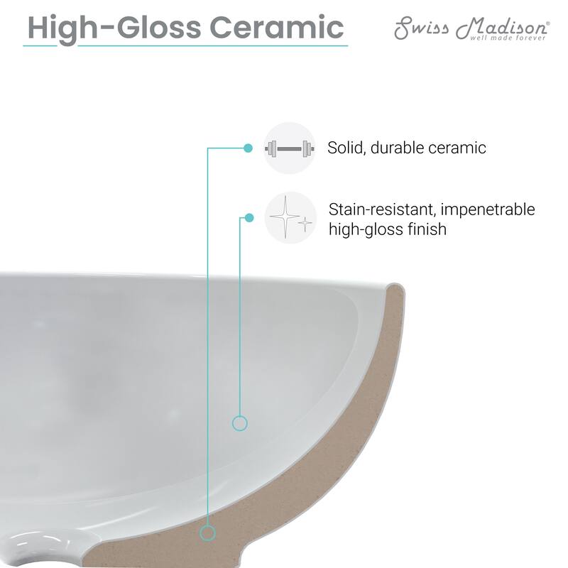 Ivy 23" Oval Ceramic Vessel Sink