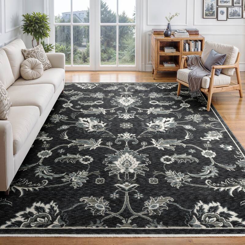 Style Haven Estella Oriental Blue/ Ivory Area Rug