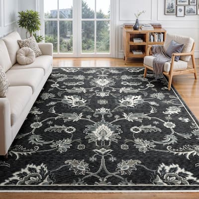 Style Haven Estella Oriental Blue/ Ivory Area Rug