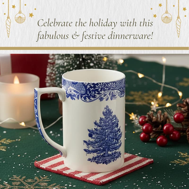 Spode Blue Italian Christmas Mug - 12 Fl.Oz.
