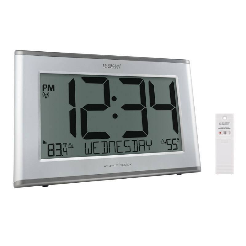 La Crosse Technology ExtraLarge Atomic Digital Clock with Outdoor