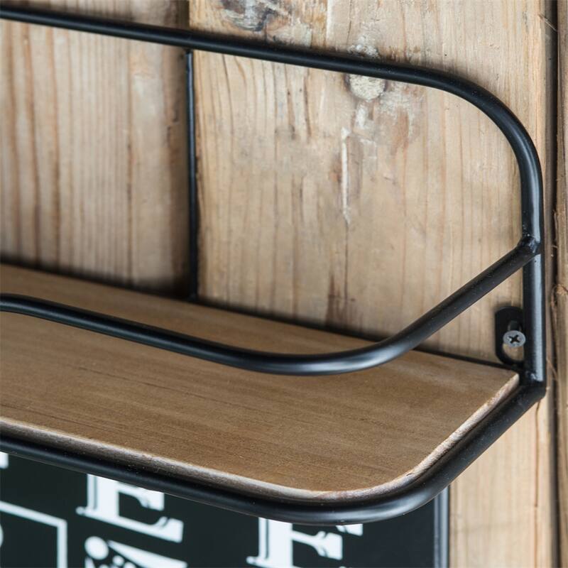 Floating Coffee Bar Shelf w/Coffee Pod Holder,Hooks and Storage Shelf