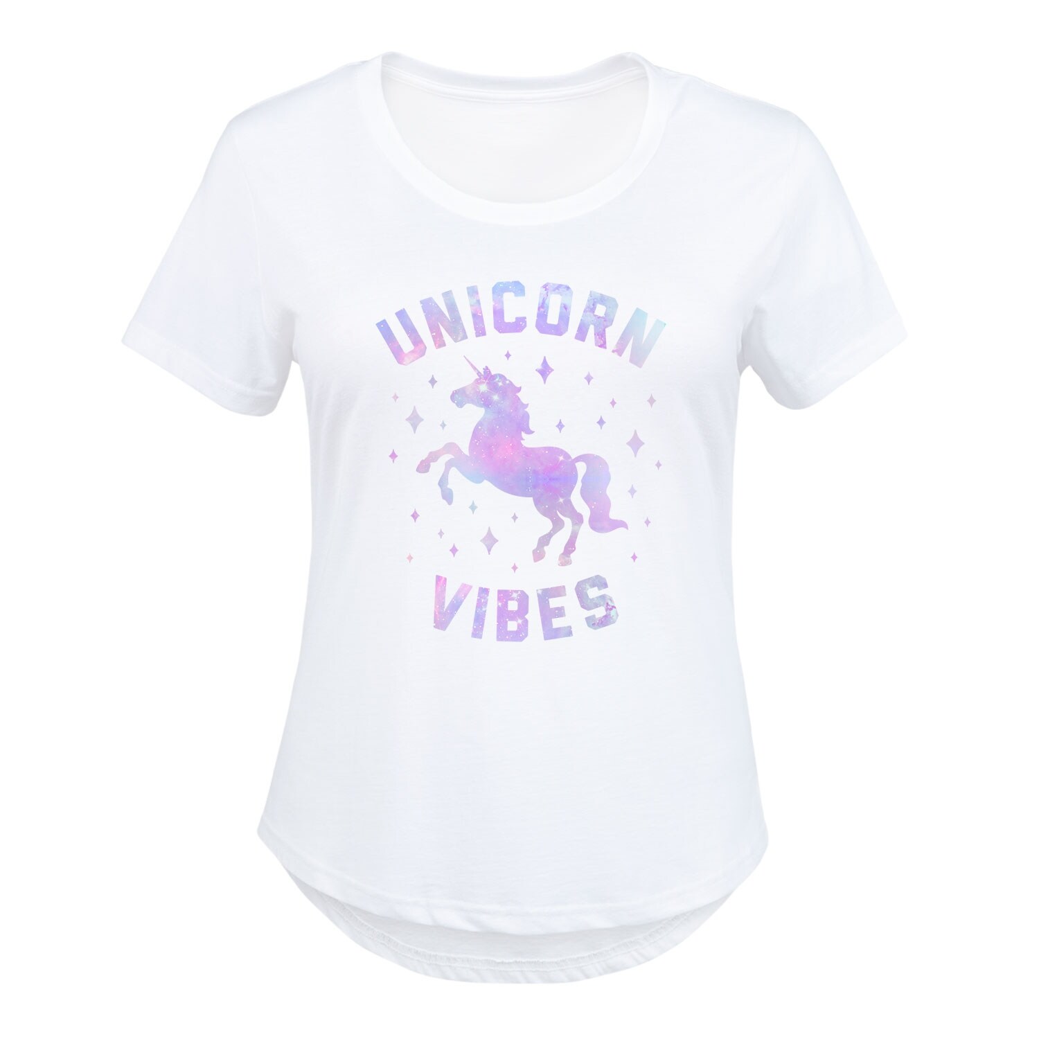 Shop Pastel Unicorn Vibes Women S Plus Size Scoop Neck Tee