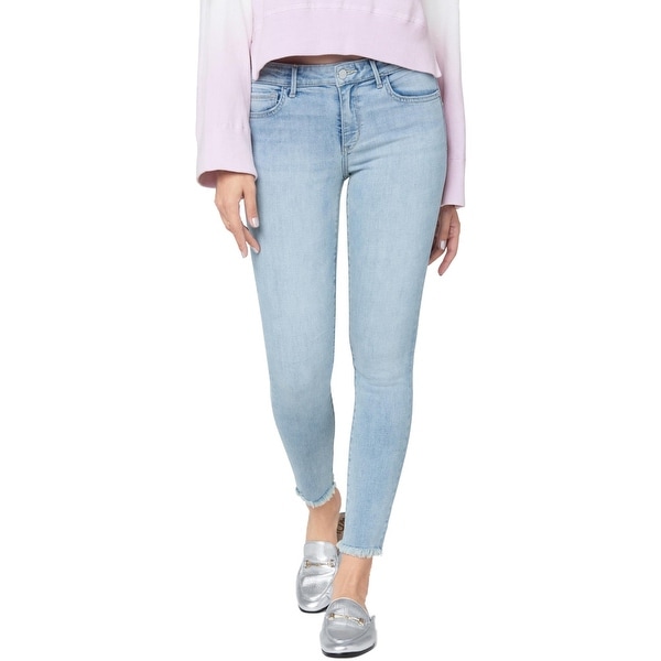women's frayed skinny jeans