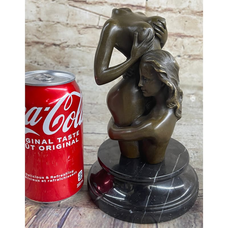 Handmade Art Crafted Art Two Girls Bronze Masterpiece Sculpture Statue
