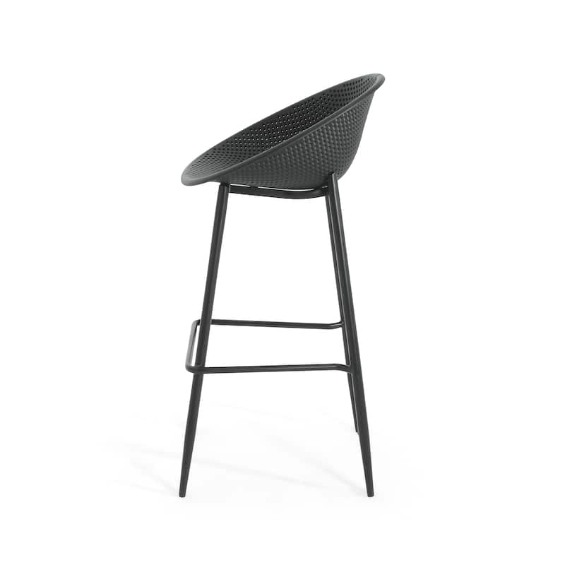 Gable Outdoor/Indoor Modern 26-inch Height Barstools (Set of 2) by Christopher Knight Home