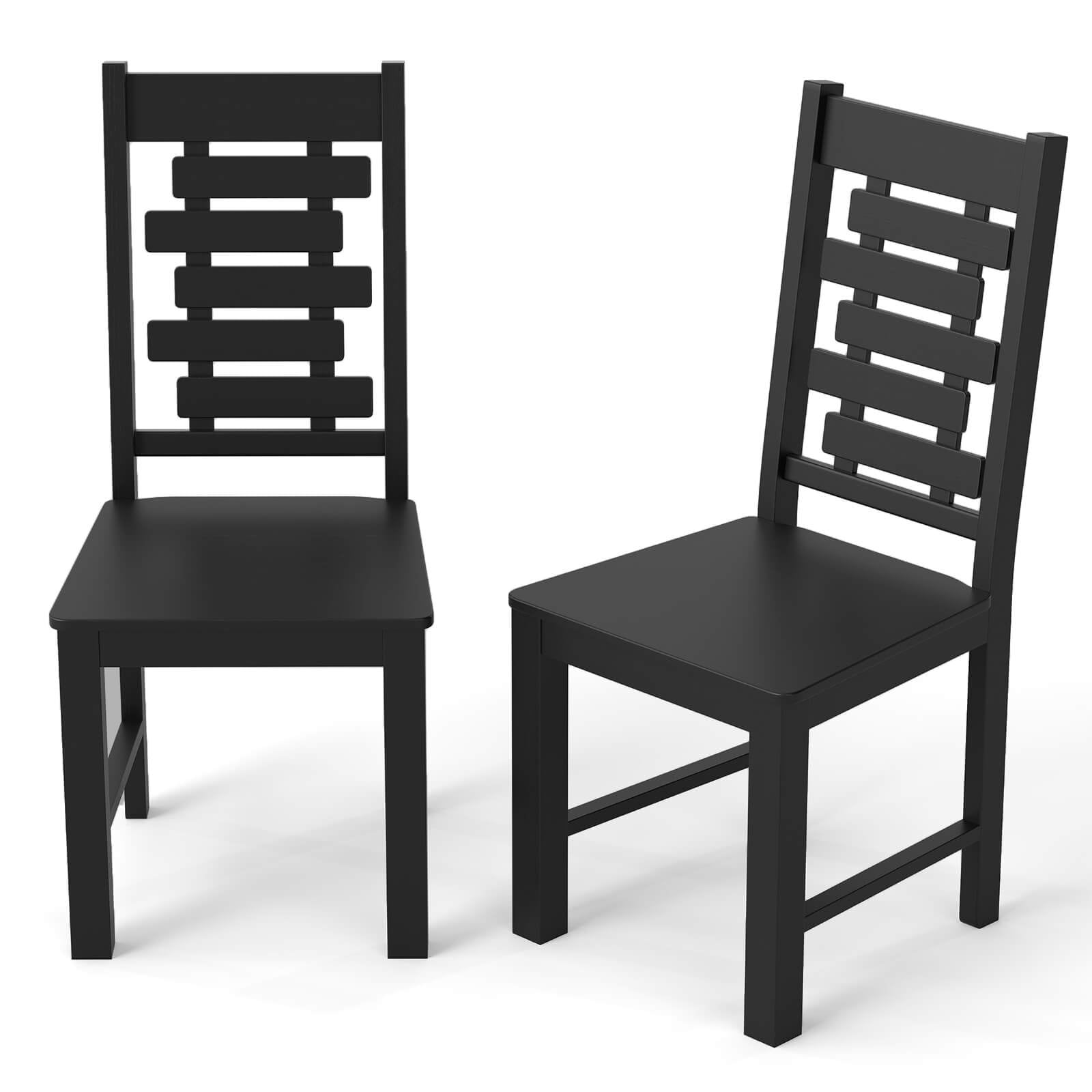 2/4pcs Solid Wood Dining Chairs High Backrest Kitchen Chairs