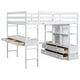 preview thumbnail 33 of 35, Twin Size Loft Bed with Built-in Desk with Two Drawers