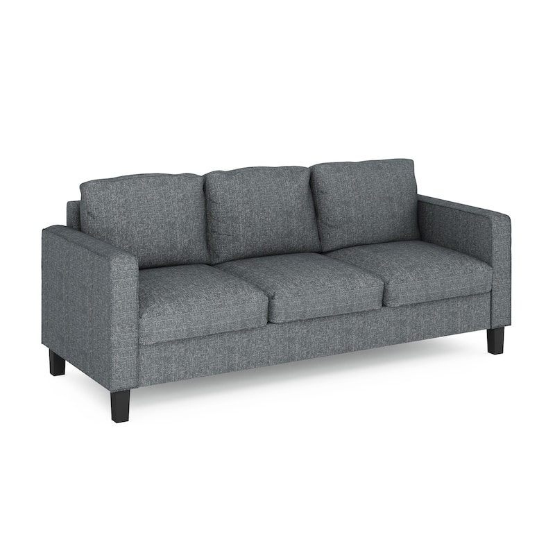 Furinno Bayonne Modern Upholstered 3-Seater Sofa, Beige - Grey