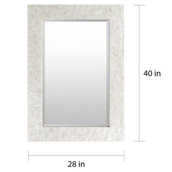 Shop Colyton White Mother Of Pearl Inlaid Rectangular Wall Mirror