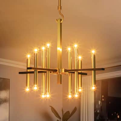 16-Light Modern Industrial Large Sputnik Up/ Down Candle Chandelier for Living/ Dining Room