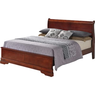 Cherry Full Bed with Warm Finish, Spacious Frame and Durable Design for Cozy Master Bedrooms or Guest Accommodations