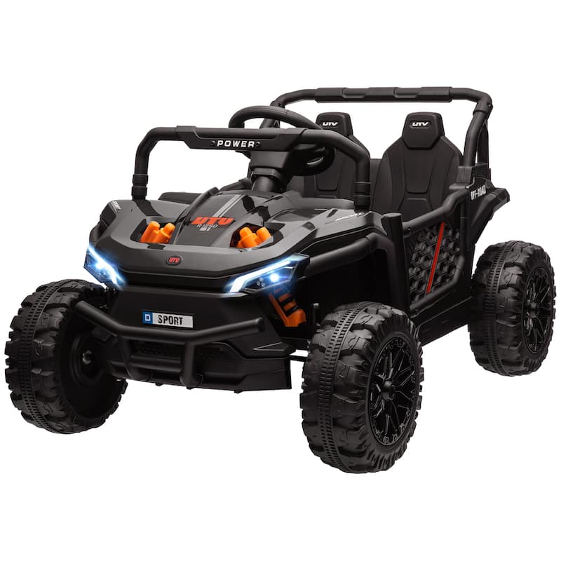 12V Kids UTV, Off-Road Ride-On Truck with Remote Control, LED Lights, Music, Horn, and Suspension for Boys and Girls