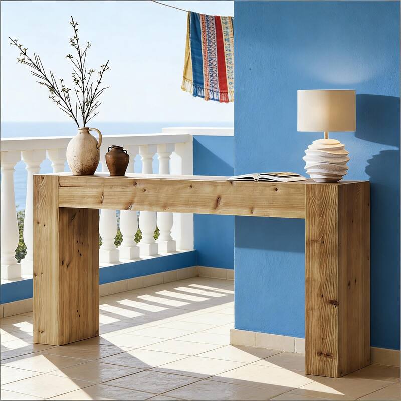 Wood Side Table, Minimalist Design Hallway Table, Console table