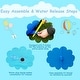 preview thumbnail 5 of 9, Inflatable Water Pool with Splash and Slide Without Blower - 9.5" x 12.5" x 7.5" (L x W x H)