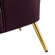 preview thumbnail 88 of 141, Eusebio Tufted Velvet Accent Chair with Wingback, Arms, and Metal Gold Legs for Living Room or Bedroom by HULALA HOME