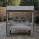 preview thumbnail 14 of 13, 2 Piece Outdoor Rattan Daybed with 5 Positions,Bench and Cushions