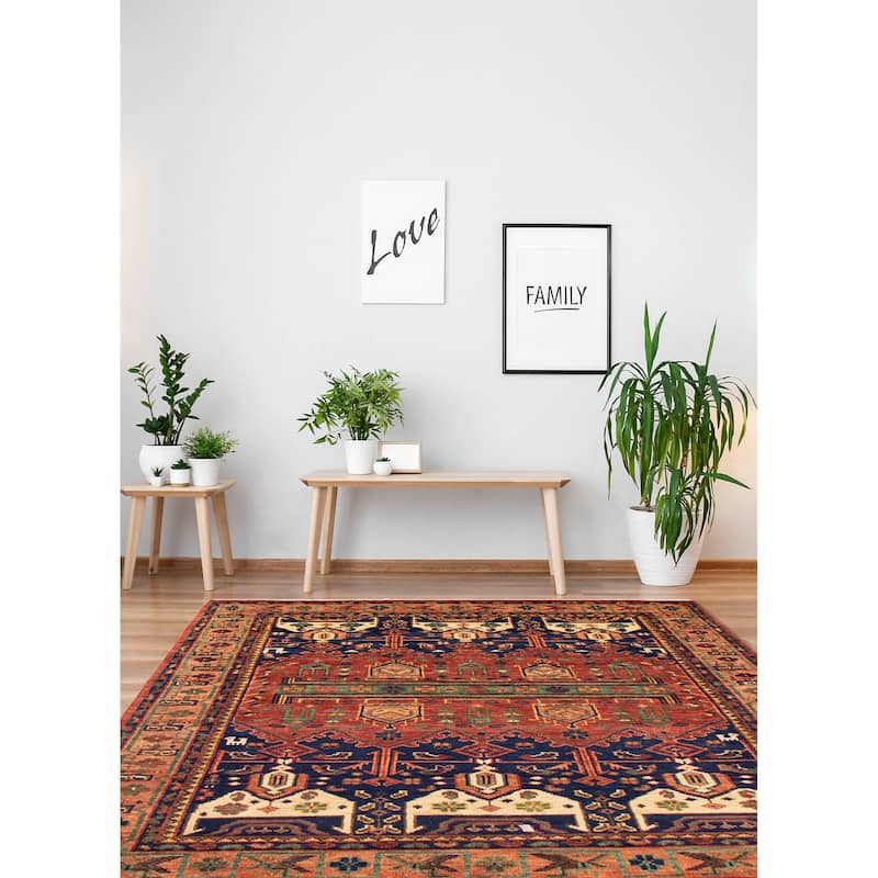 ECARPETGALLERY Hand-knotted Jules Serapi Red Wool Rug - 7'9 x 10'0