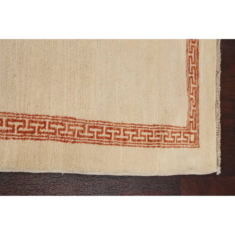 Neutral Gabbeh Kashkoli Wool Runner Rug Hand-knotted Oriental Carpet - 2'8" x 9'11"