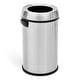 preview thumbnail 26 of 28, 17 Gallon/65 Liter Stainless Steel Trash Can, Round Trash Can Silver-Open Top