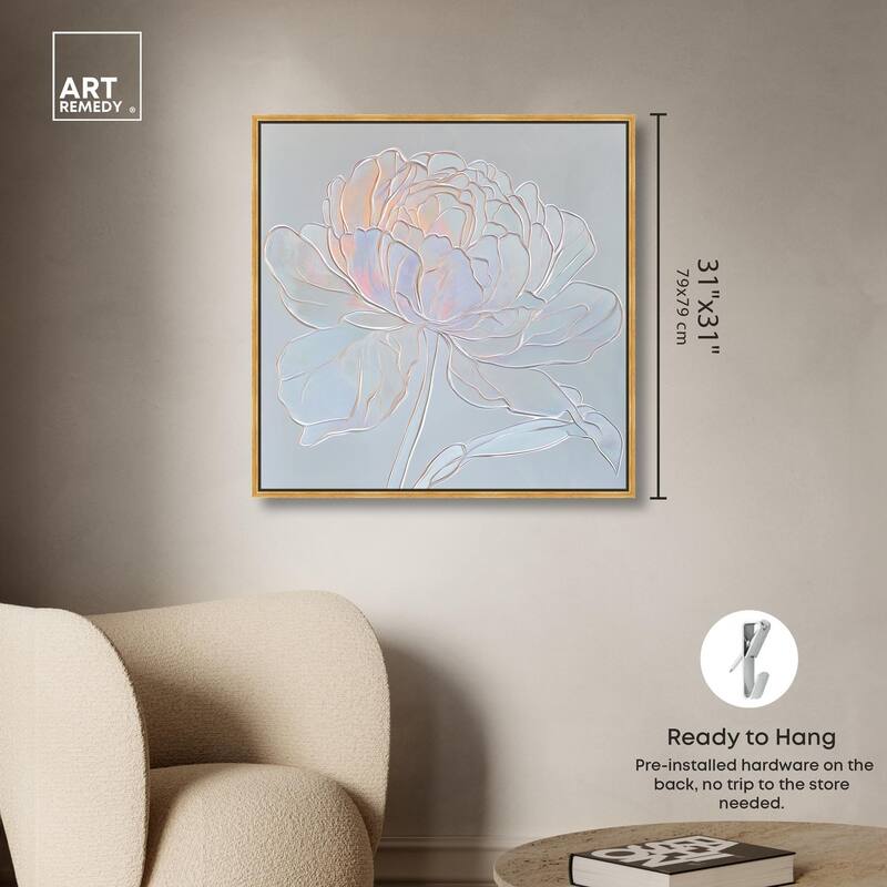 Embossed Flower I Canvas by Art Remedy