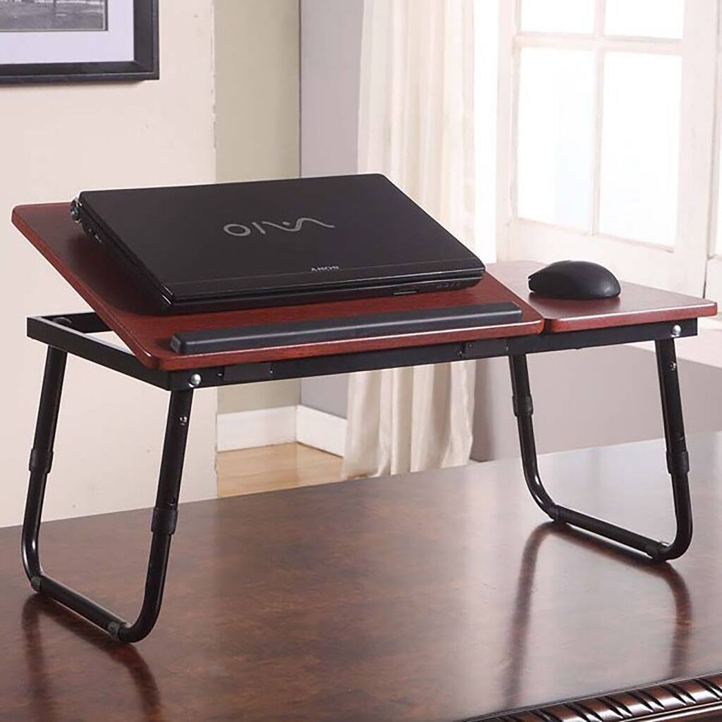 Cherry Finish Laptop Table Stand
