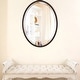 preview thumbnail 3 of 8, Lincoln Framed Oval Mirror - Rubbed Bronze - Rubbed Bronze