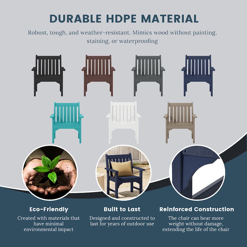 Laguna 6-Piece Outdoor Patio Rectangle Table Garden Arm Chair Dining Set With Bench