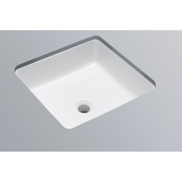 Mirabelle Miru1616 16 1 4 Square Porcelain Undermount Bathroom Mirabelle Miru1616 16 1 4 Square Porcelain Undermount Bathroom Sink With Overflow