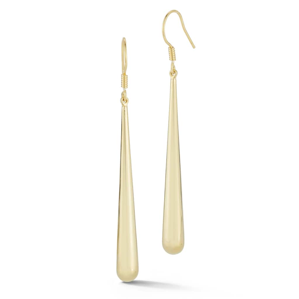 Soleil Sterling Silver Elongated Teardrop Earrings