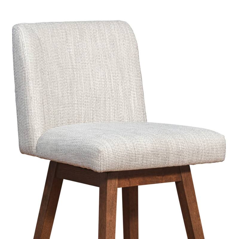 Full Back Swivel Counter Height Bar Stool with Armrest and Foam Cushion Seat Wood Frame for Kitchen