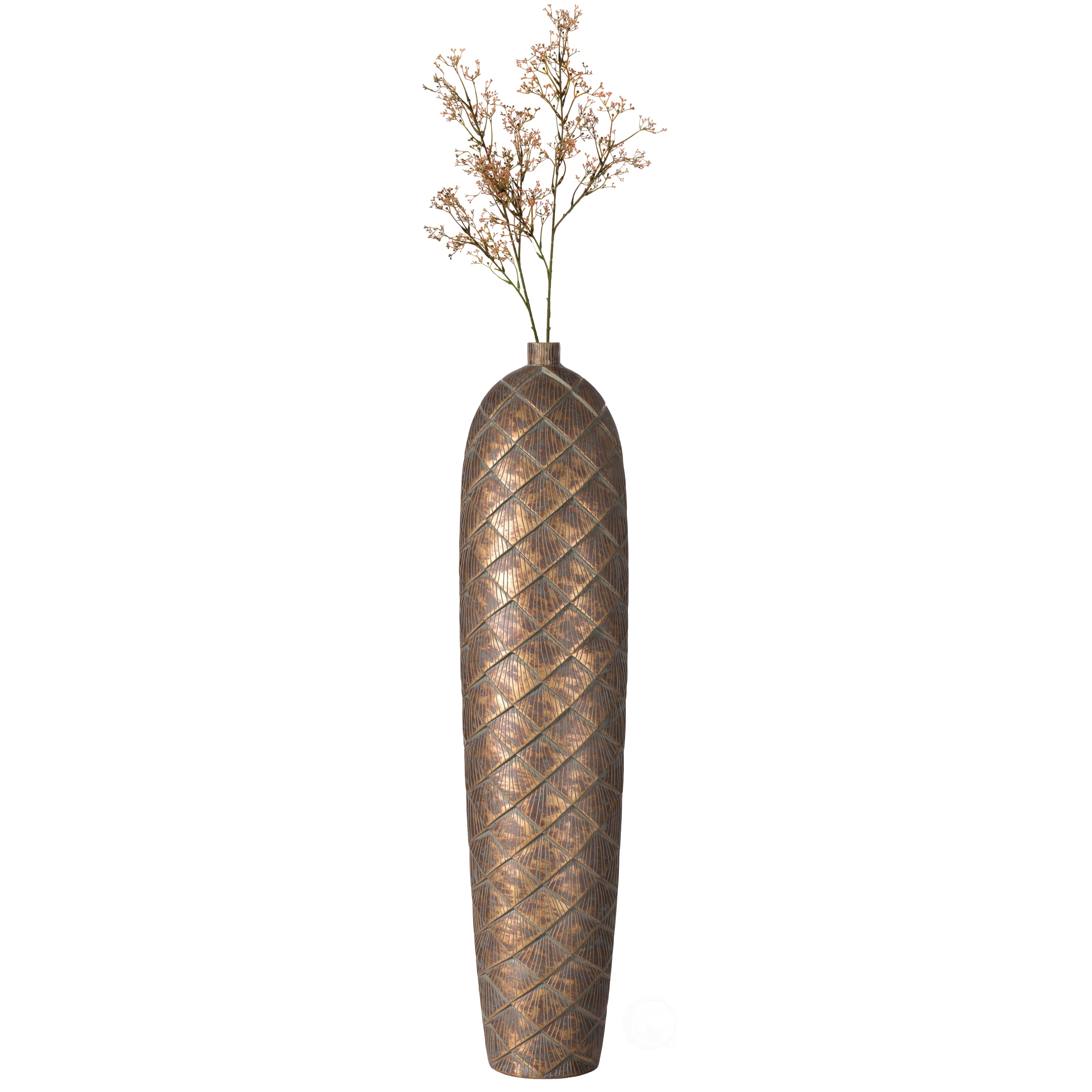 Tall Decorative Floor Vase, floor flower vase, Brown PVC Floor Vase Flower  Holder, 41-Inch-Tall Vase