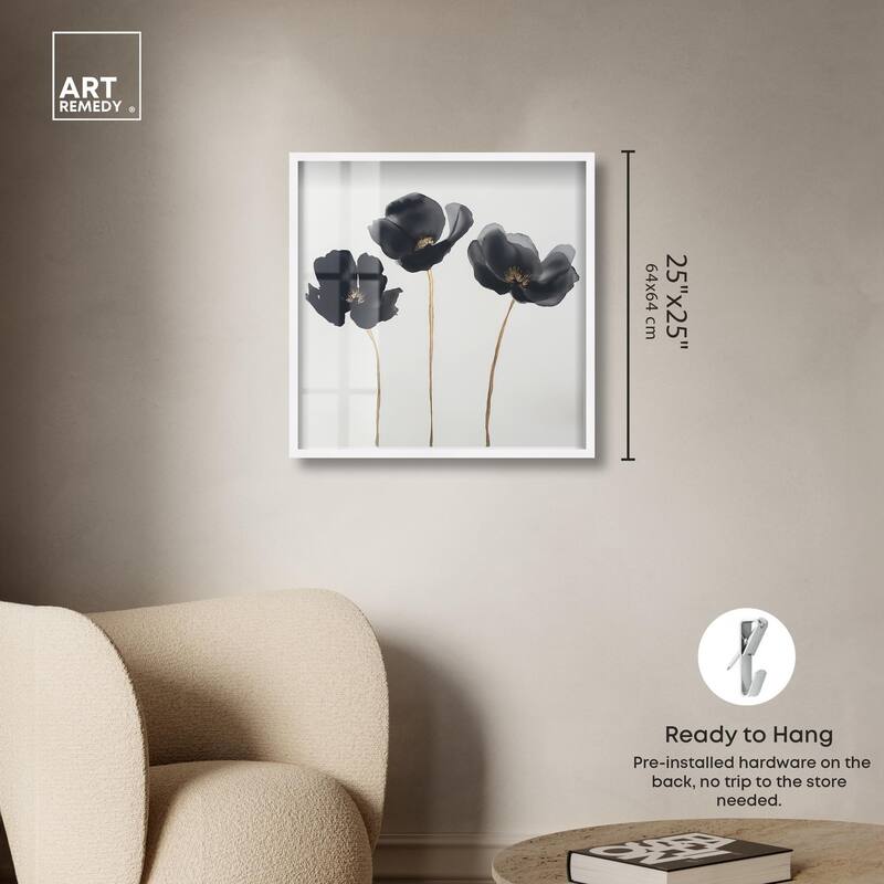 Nocturnal Flowers II Shadowbox by Art Remedy
