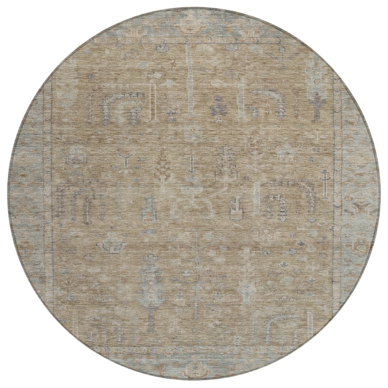 HomeRoots Oriental Traditional Rectangle Outdoor Rug