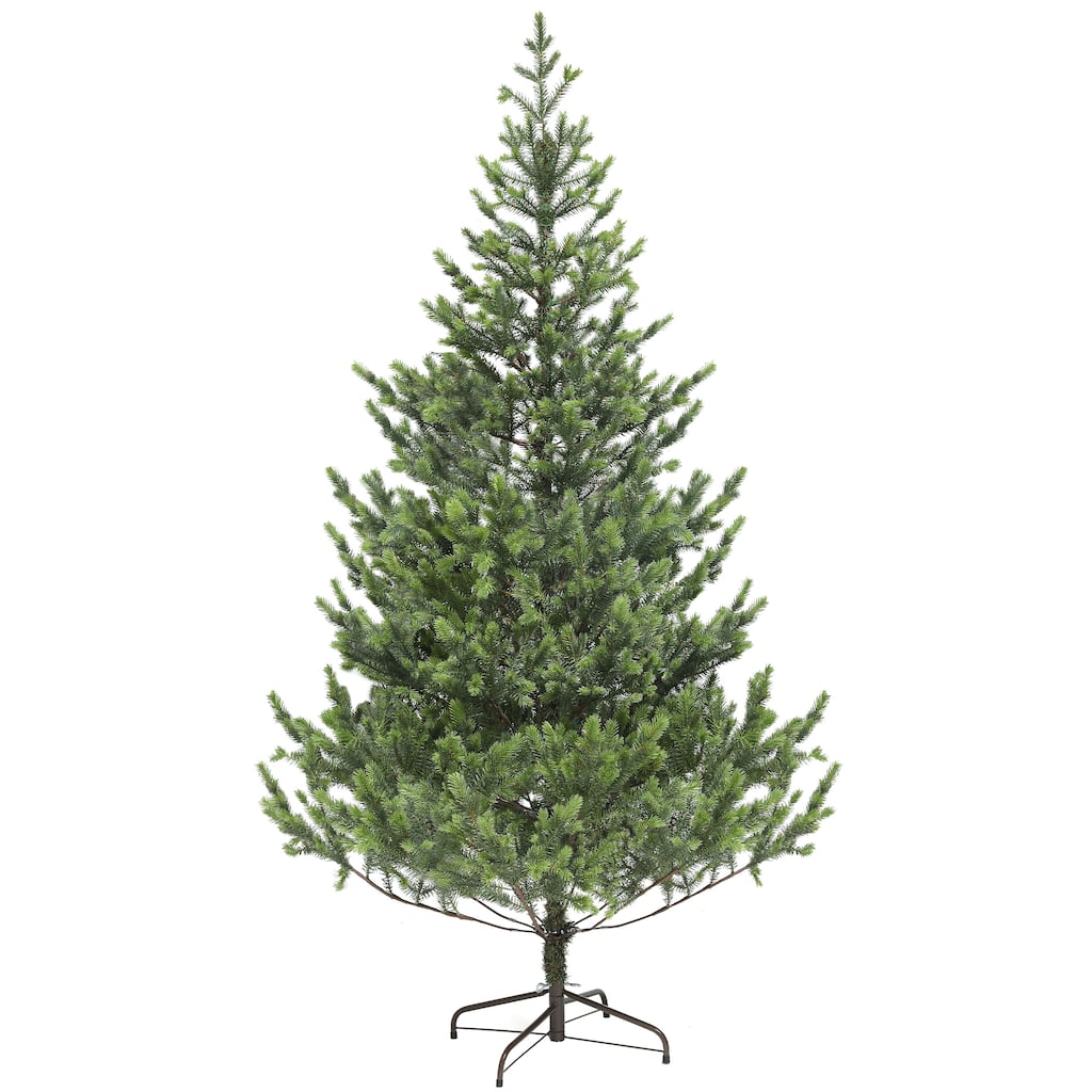 6ft Artificial Christmas Tree, Sparse Realistic Cedar Tree with 1933 Tips, Easy Assembly, Hinged Xmas Tree - Green