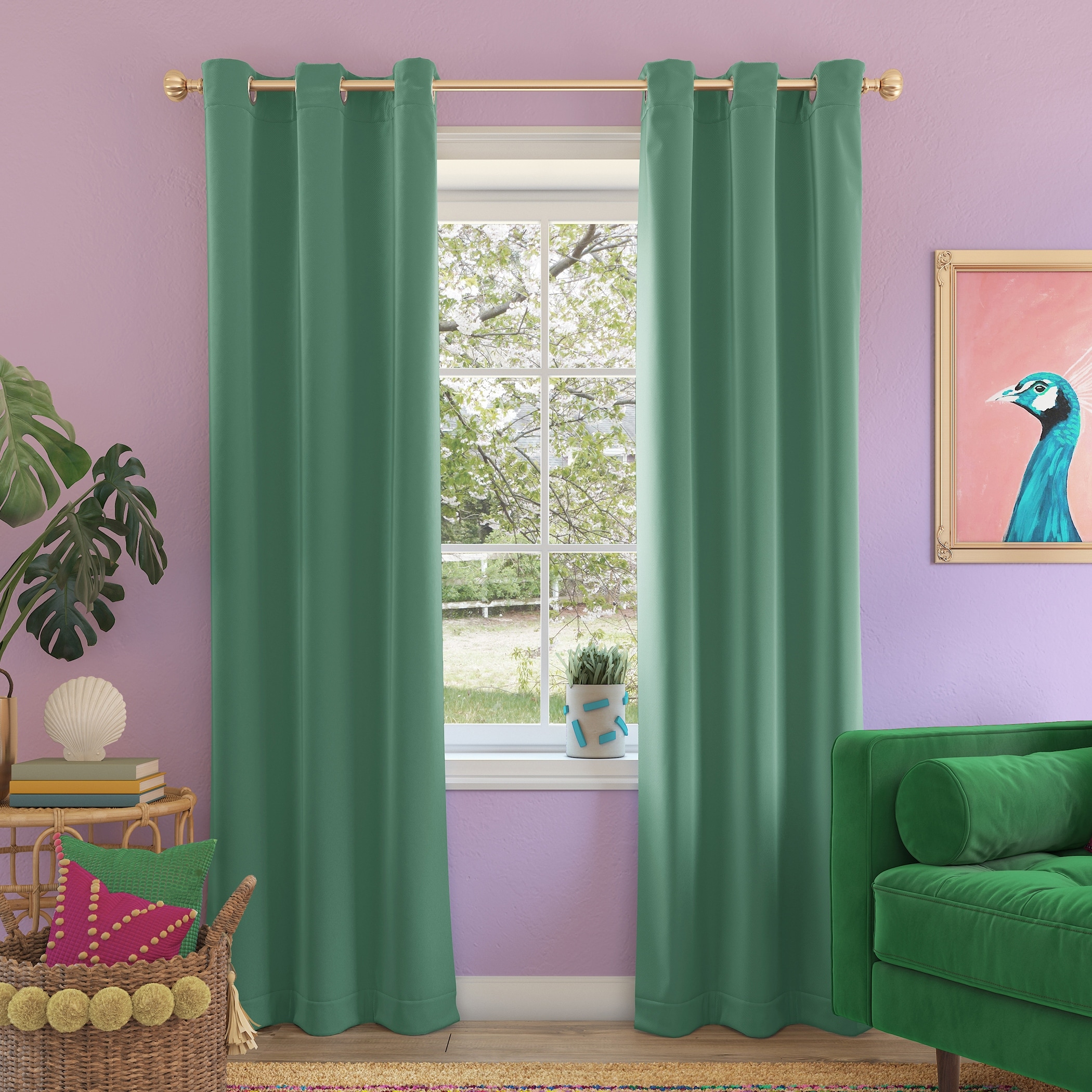 Sun Zero Riley Kids Bedroom Blackout Grommet 1-Piece Curtain Panel, Single Panel