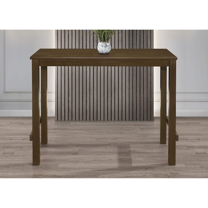 Rolla 5-pieces Counter Height Dining Table and Chair - Table Only - Brown