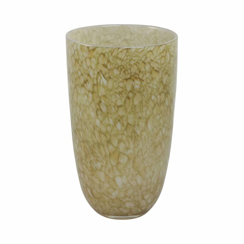 Glass Decorative Vase Textured Handcrafted Sculptural Statement Style