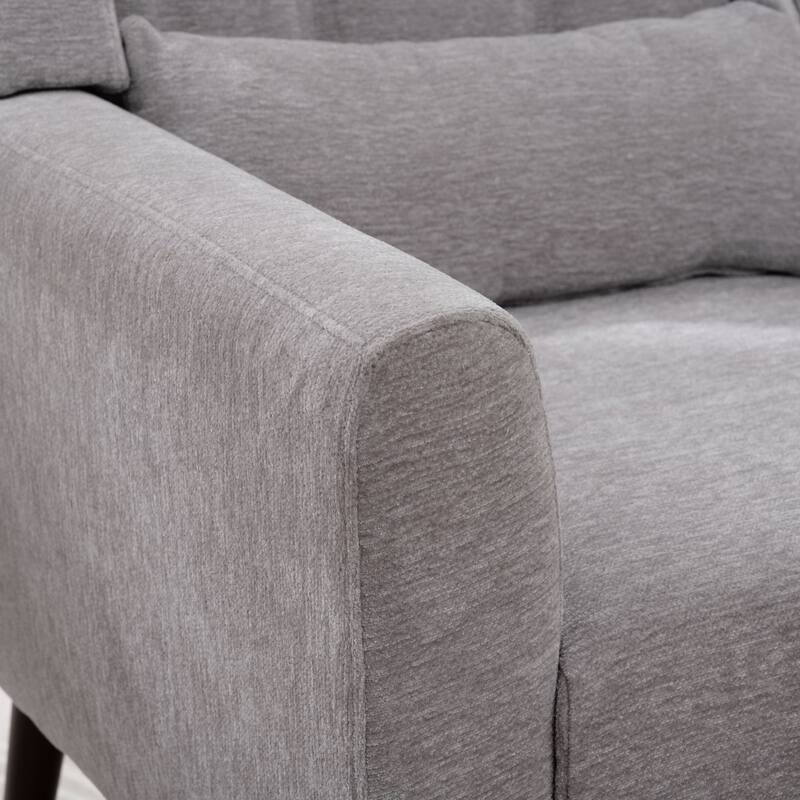 Grey 24.21" Button Tufted Arm Chair