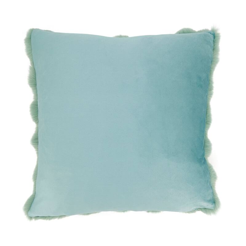 Plush Faux Fur Throw Pillow - Ultra-Soft Textured Accent for Sofa, Bed & Cozy Layered Styling