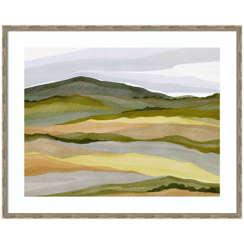 Kate and Laurel Framed Art Gentle Wilderness by Nikita Jariwala - 42x34 - Silver