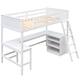 Twin size Versatility Modern Wooden Loft Bed with Shelves and Desk ...