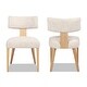 preview thumbnail 4 of 10, Louise 20" Chenille Upholstered Split Back Dining Side Chair (Set of 2)