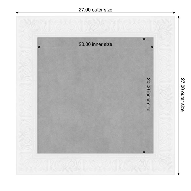 Amanti Art Luxe Black Framed - 27 x 27 in - Luxe White