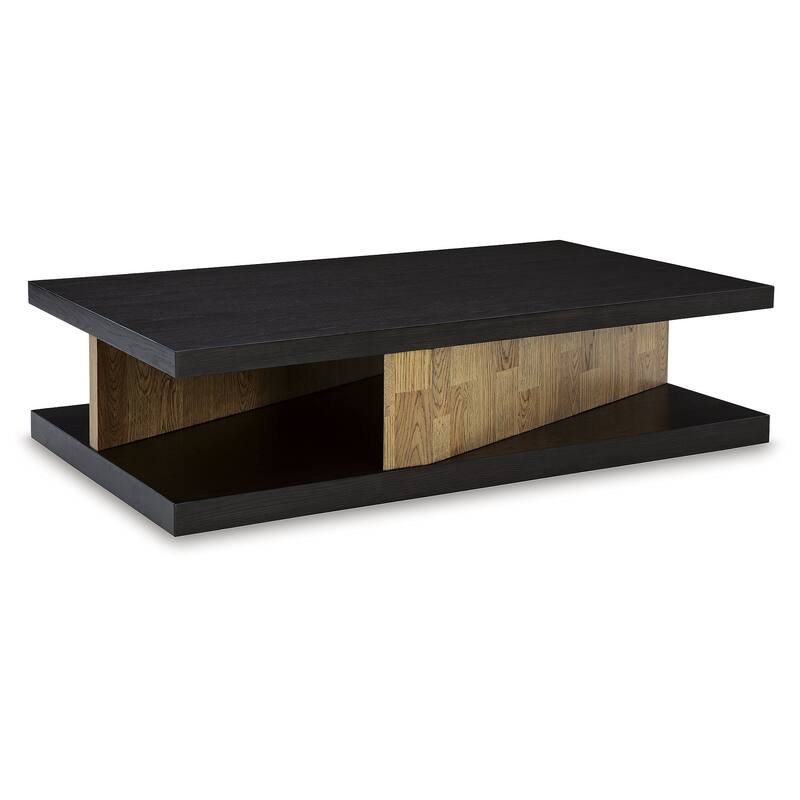 Signature Design by Ashley Kocomore Brown/Beige Coffee Table - 60"W x 35"D x 16"H