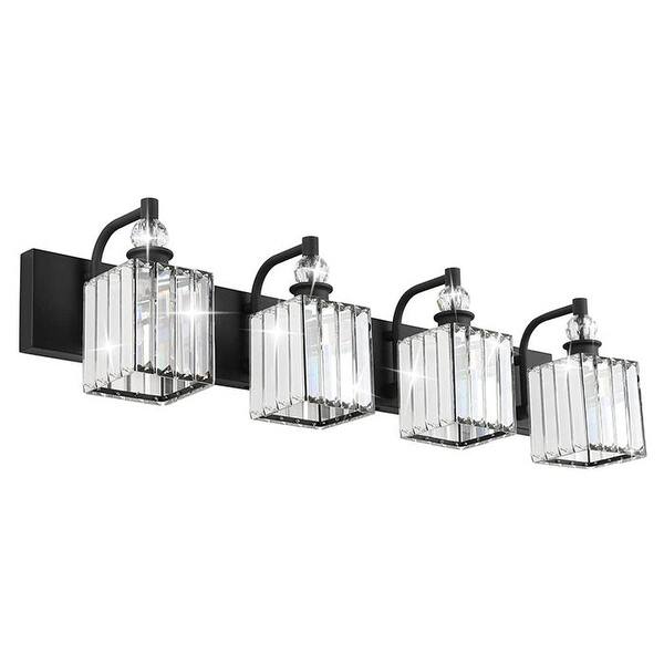 4 light crystal vanity wall light black industrial wall lamp vanity wall light Bed Bath