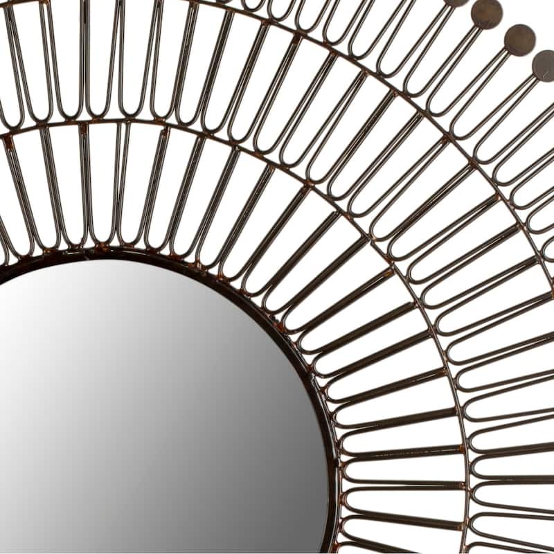 SAFAVIEH Tyyne Coffee Bronze 31-inch Round Decorative Mirror - 31" x 31" x 1.5" - 31Wx31Dx2H