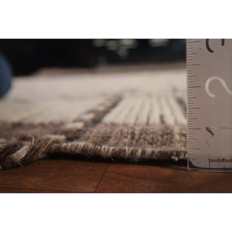Ivory Large Moroccan Oriental Area Rug Handmade Wool Carpet - 12'2"x 16'9"