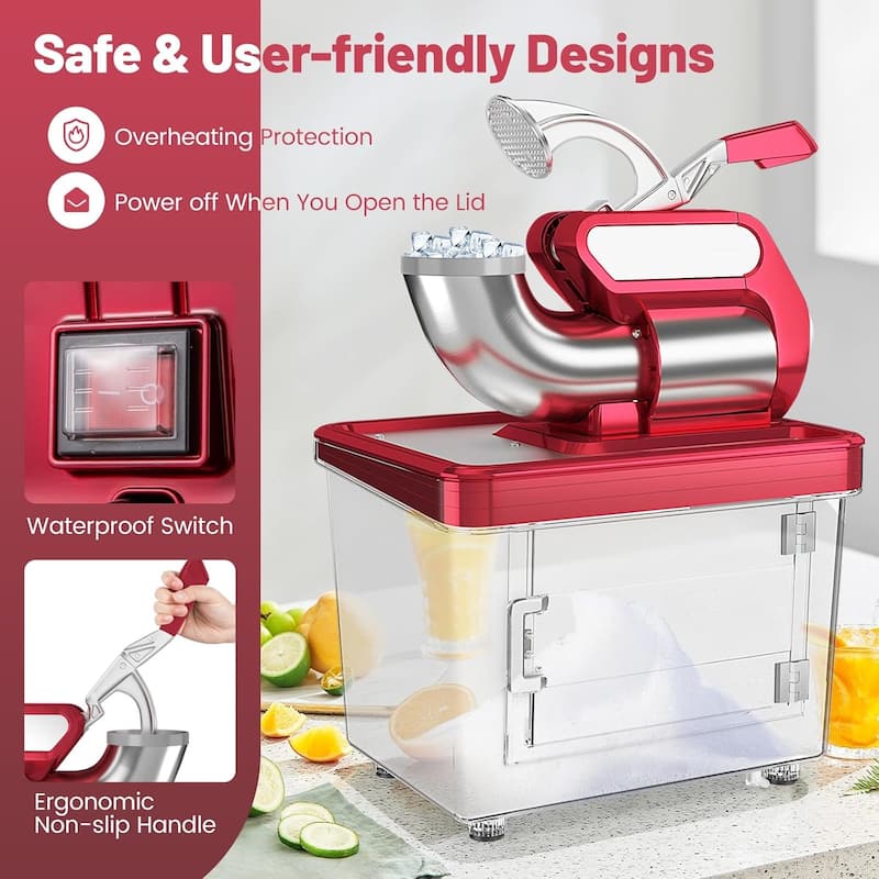 Commercial Snow Cone Machine Stainless Steel Shaved Ice Machine