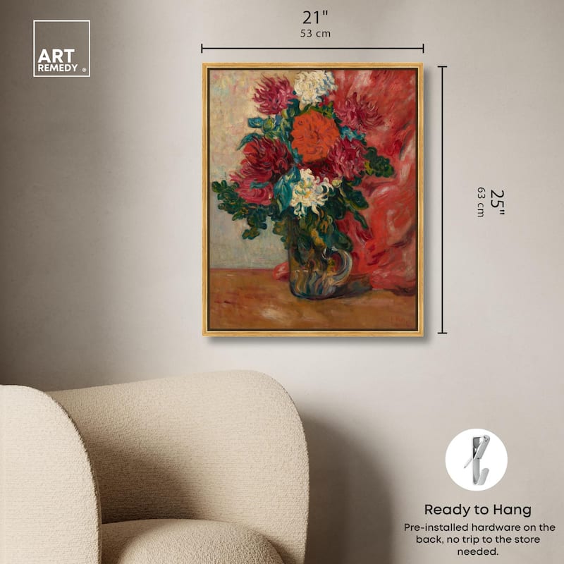Valtat Dahlias Canvas by Art Remedy